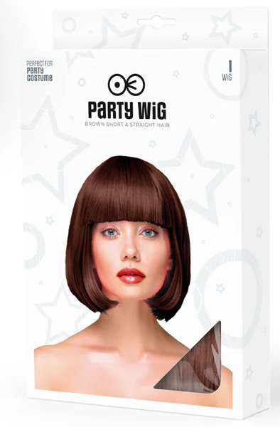 Party Wig Short Straight Brown Hair - Perücke 2