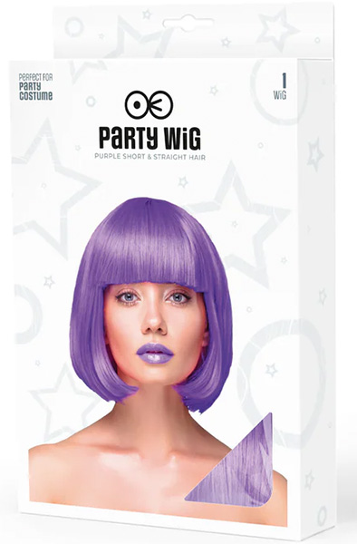 Party Wig Short Straight Hair Purple - Perücke 2