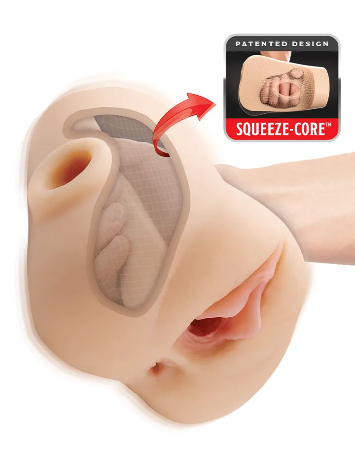 PDX Plus Double Pounder Vibrating Squeeze Stroker - Vibrierender Vagina-Masturbator 1 [full]