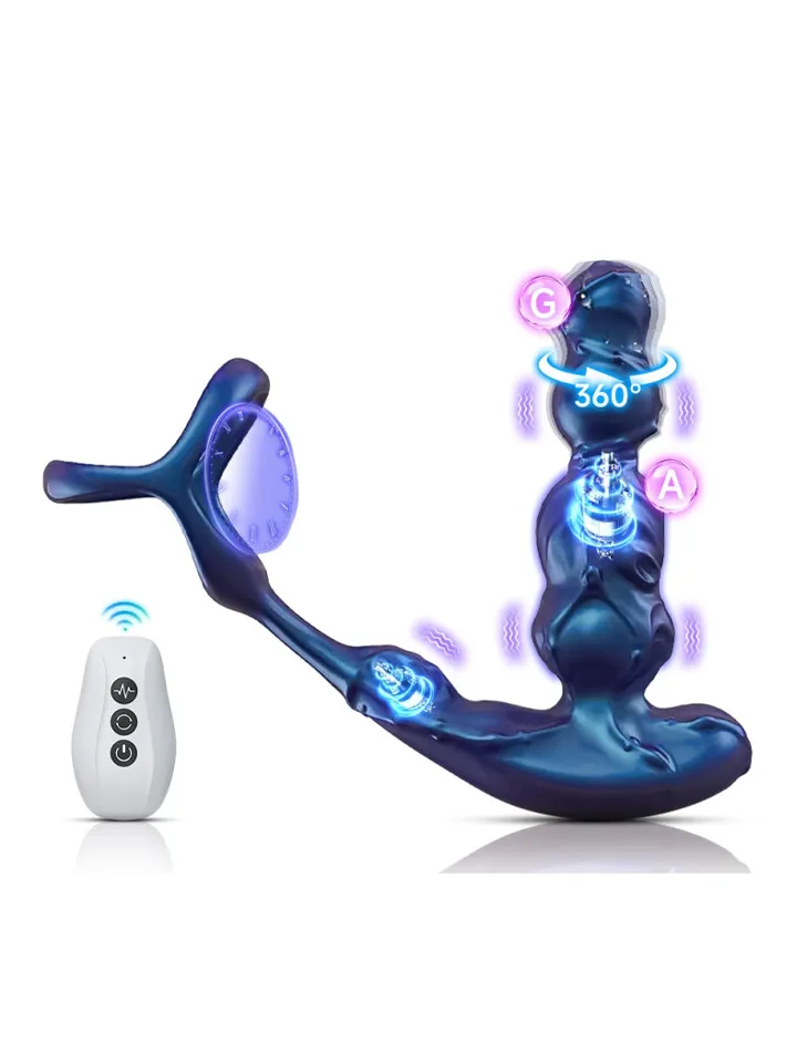 Penerotaty Vibrating Plug + Ballstretcher - Prostatavibrator mit Penisring 1 [full]