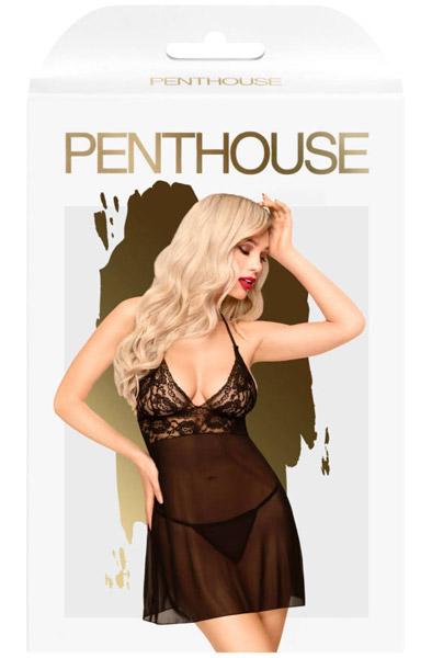 Penthouse Bedtime Story Schwarz - Babydoll-Dessous 3