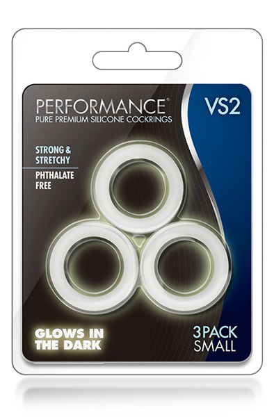 Performance VS2 Cock Rings Small White - Cockring-Set 2