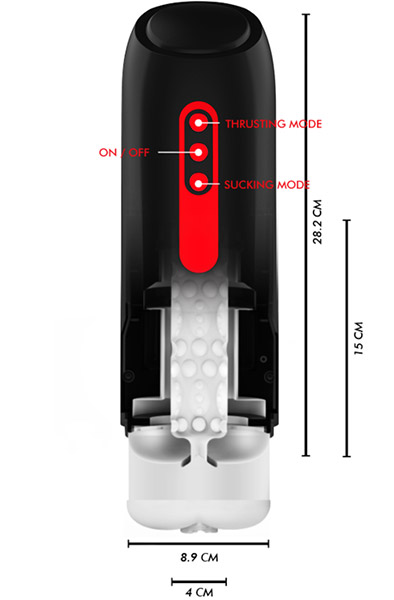 PHANTOM Stoß- & Saug-Vagina-Masturbator - Automatischer Masturbator 3