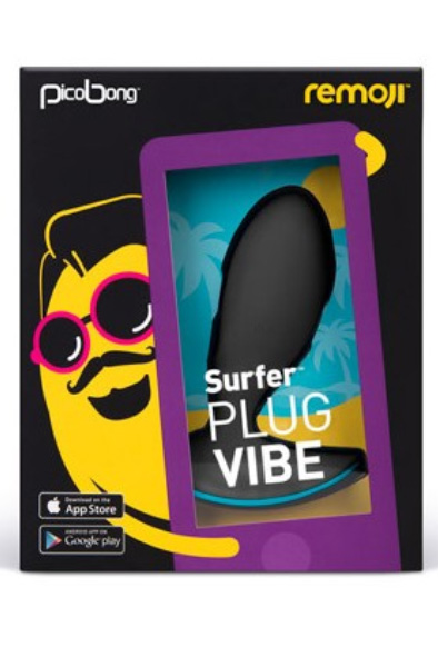 Picobong Surfer Plug Vibe Black - Vibrierender Analplug 2