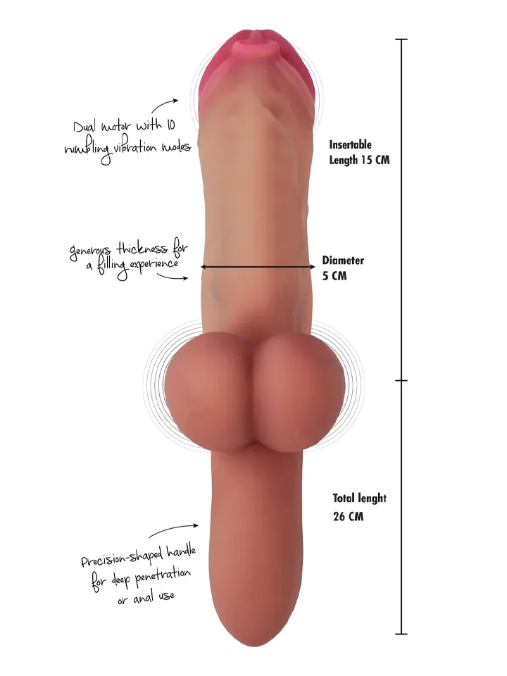 Pierced Punisher Vibrating Dildo Liquid Silicone - Vibrierender Dildo 2 [full]