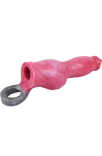 Pink Alien Fantasy Sleeve Red 20,5 cm - Penisverlängerung/Penishülle 3