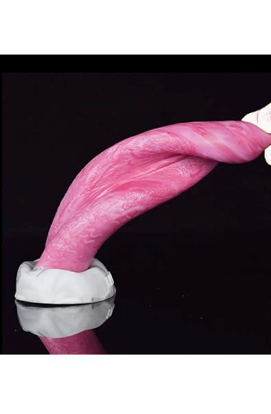 Pink Alien Silicone Sucker Tongue 21 cm - Drachen-Dildo 6