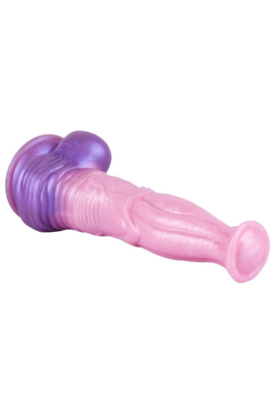Pinky Jump Dildo Pink/Violett 25 cm - Drachen-Dildo 4