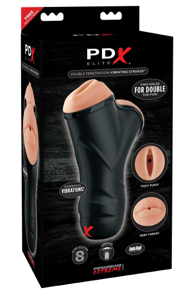 Pipedream Double Penetration Vibrating Stroker - Doppel-Masturbator 2