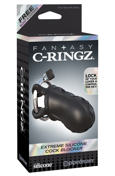 Pipedream Fantasy C-Ringz Extreme Silicone Cock Blocker - Keuschheitskäfig 2