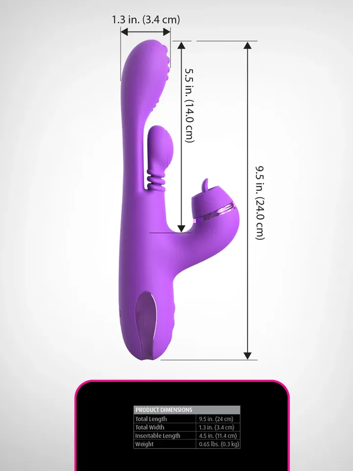 Pipedream Fantasy For Her Intimotion Pulse Pro - Rabbit-Vibrator mit rotierender Zunge 4 [full]