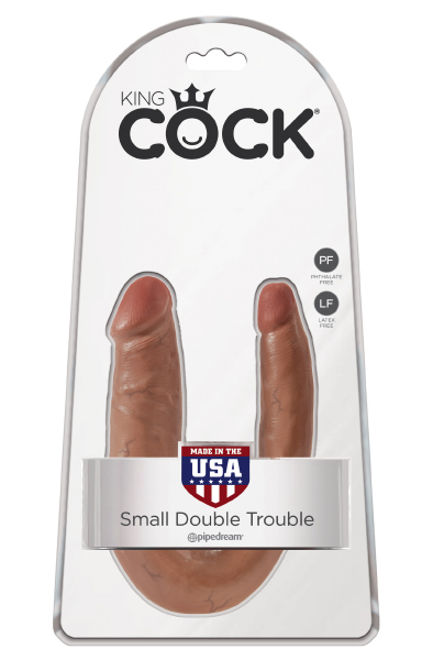 Pipedream King Cock U-Shaped Small Double Trouble 34cm - Doppel-Dildo 2