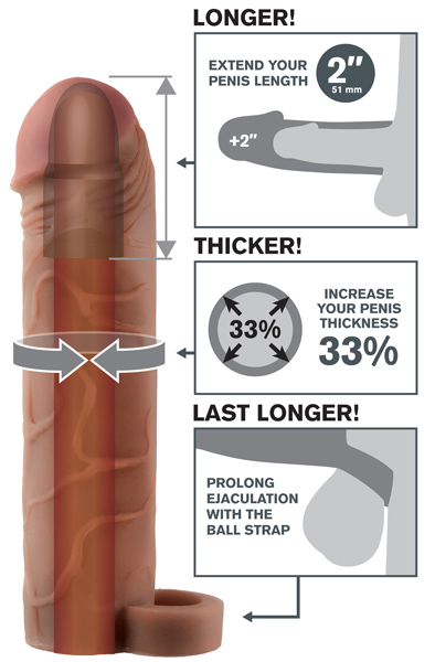 Pipedream X-tensions Perfect Extension with Ball Strap - Penishülle 2