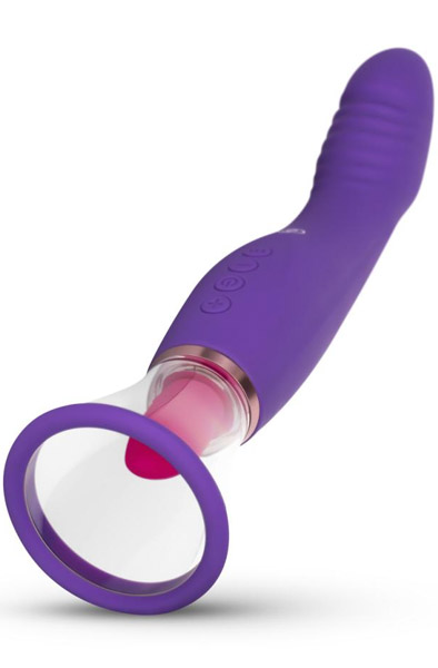 Pleasure Pumpe mit G-Punkt Vibrator Lila - Vibrator 2