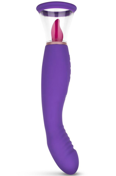 Pleasure Pumpe mit G-Punkt Vibrator Lila - Vibrator 3