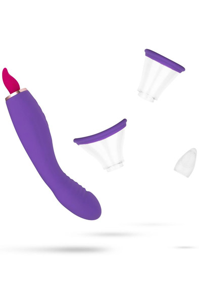 Pleasure Pumpe mit G-Punkt Vibrator Lila - Vibrator 4