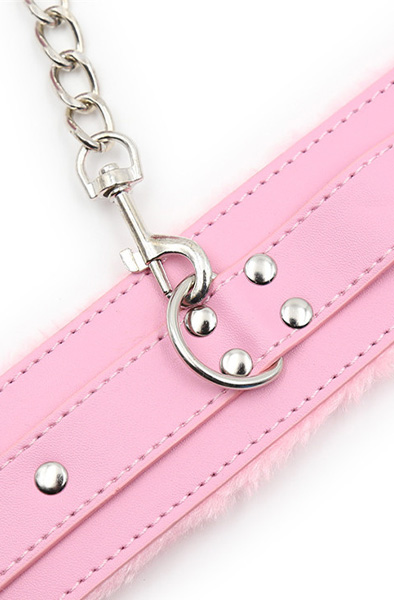 Premium Handfesseln mit Fellfutter in Rosa - Handschellen 5
