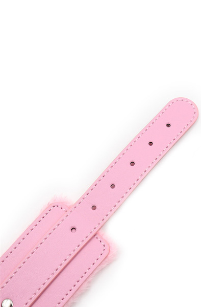 Premium Handfesseln mit Fellfutter in Rosa - Handschellen 6