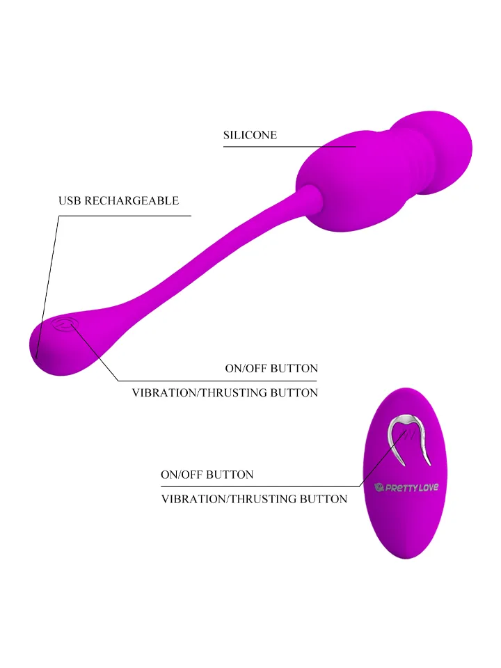 Pretty Love Callieri Remote Thrusting Egg - Vibrierendes Ei 3 [full]
