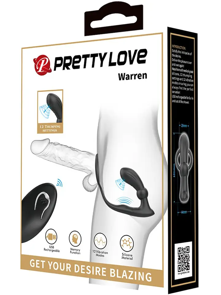 Pretty Love Warren Prostate Stimulator - Analplug mit Penisring 4