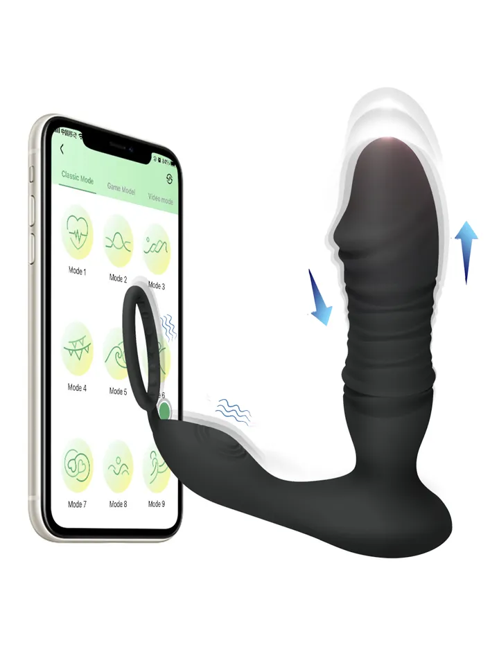Prostata Massager mit Stoßfunktion & App - Prostatavibrator mit Penisring 1 [full]