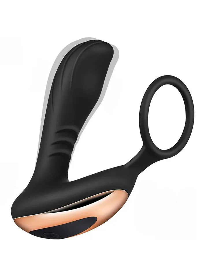 Prostate Massager With Penis Ring - Prostatavibrator mit Penisring 2 [full]