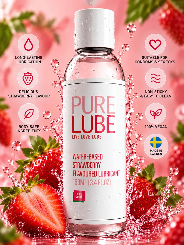 Pure Gleitgel mit Erdbeergeschmack 150 ml - Gleitmittel mit Geschmack 1 [full]