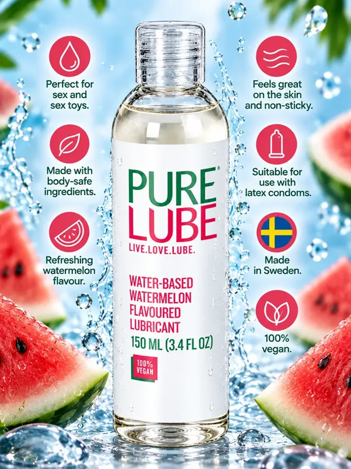 Pure Gleitgel mit Wassermelonengeschmack 150 ml - Gleitgel mit Melonenaroma 2 [full]