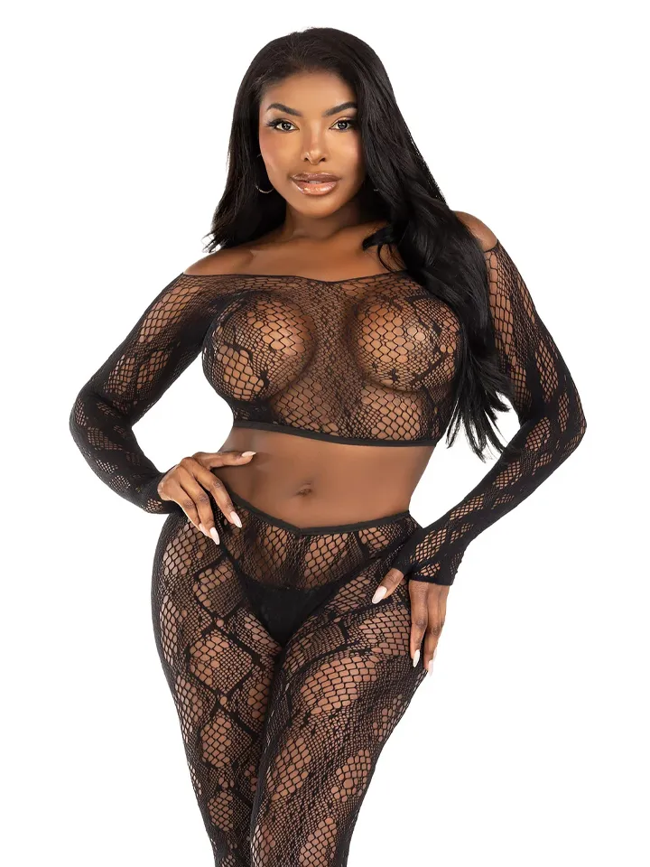 Python Crop Top & Footless Tights - Unterwäschen Set 2 [full]