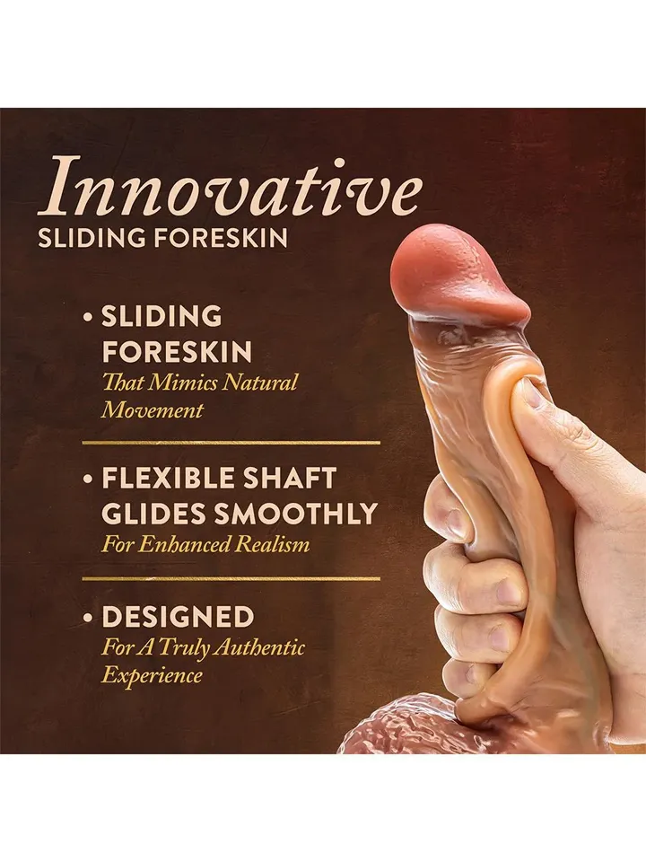 Raphael Sliding Foreskin Dildo With Balls 24 cm - Realistischer Dildo 3 [full]