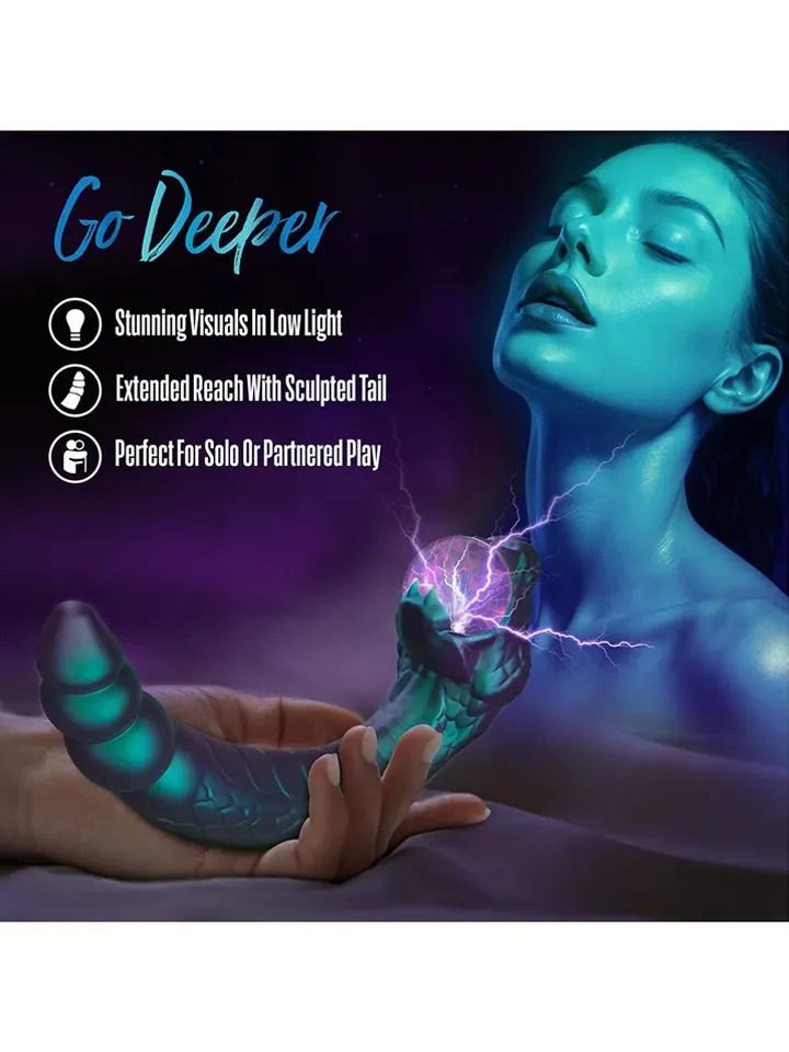 Rattle Snake Glowing Plasma Globe - Drachen-Dildo 2 [full]