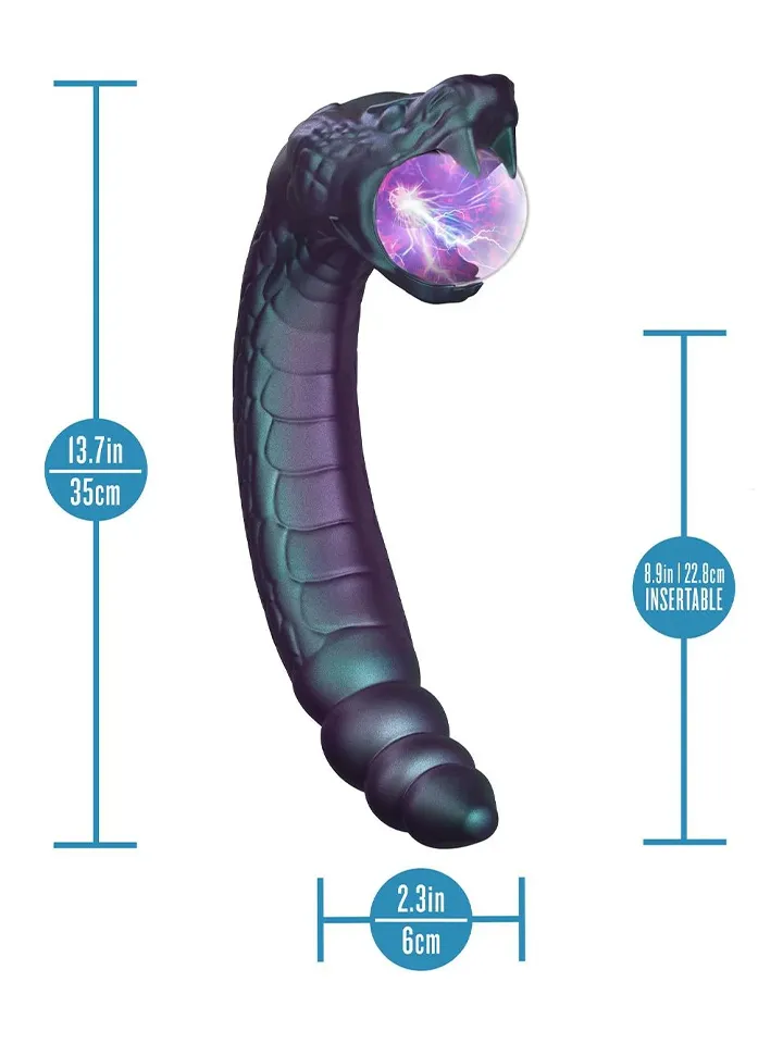 Rattle Snake Glowing Plasma Globe - Drachen-Dildo 4 [full]