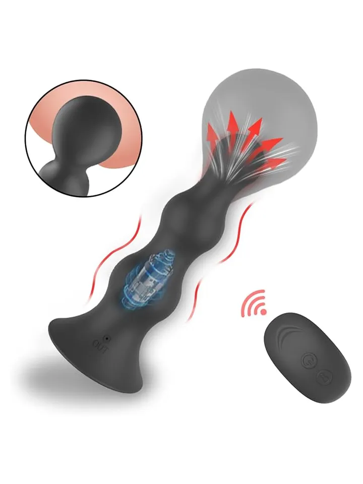 RC Aufblasbarer Vibrations-Analplug - Aufblasbarer Analplug 2 [full]