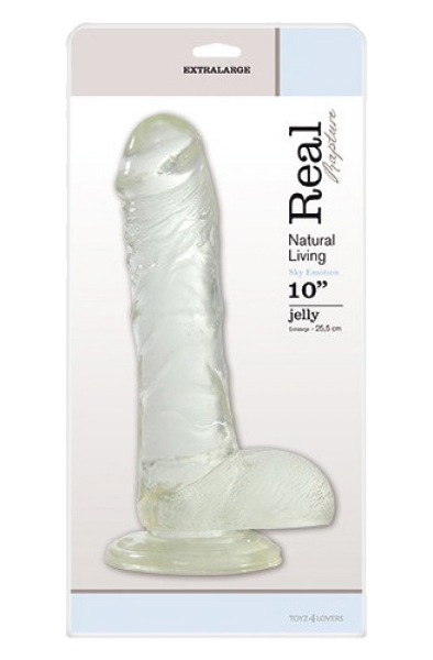 Real Rapture Jelly Dildo Transparent 25,5 cm - Dildo 3