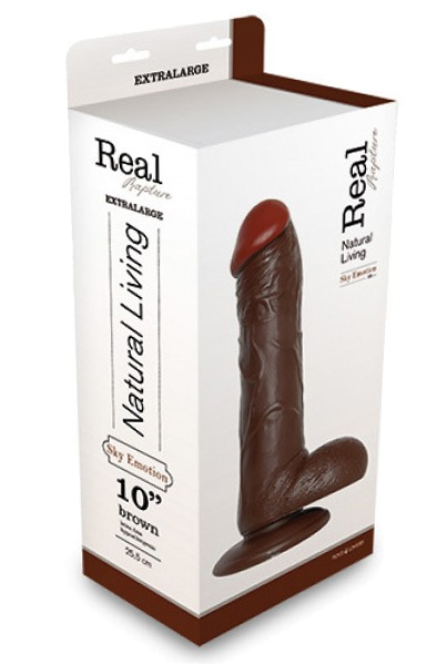 Realistic Dildo Emotion Large Brown 28,5 cm - XL Dildo 3
