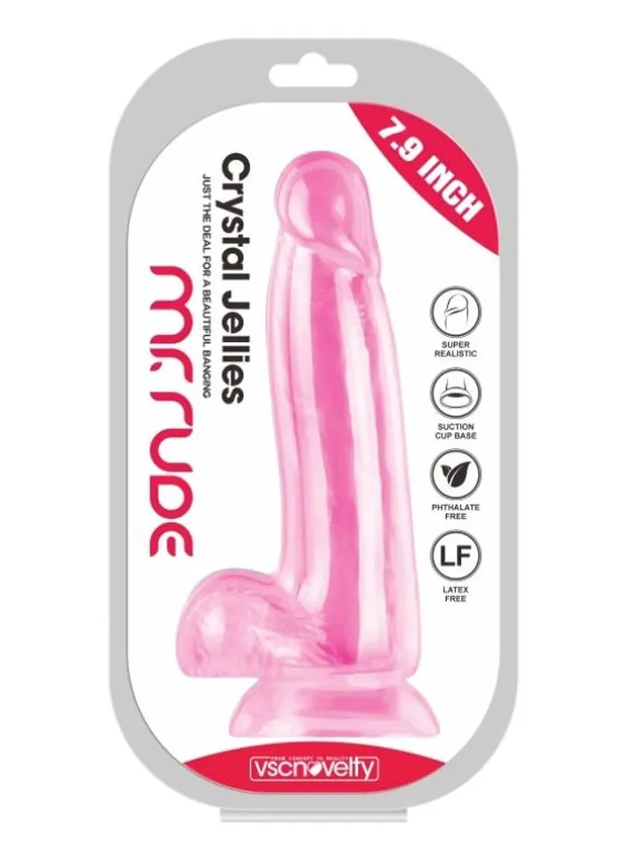 Realistic Penis Crystal Jellies Pink 20 cm - Dildo 3 [full]