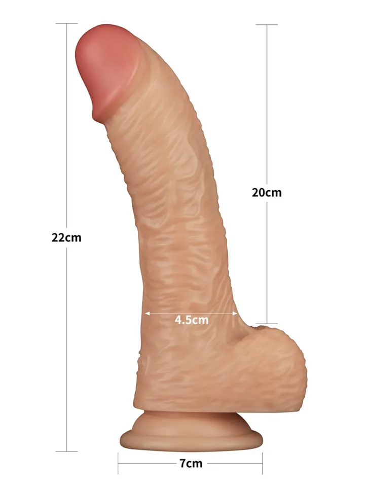 Realistic Vibrating Power Cock 22 cm - Vibrierender Dildo 3 [full]