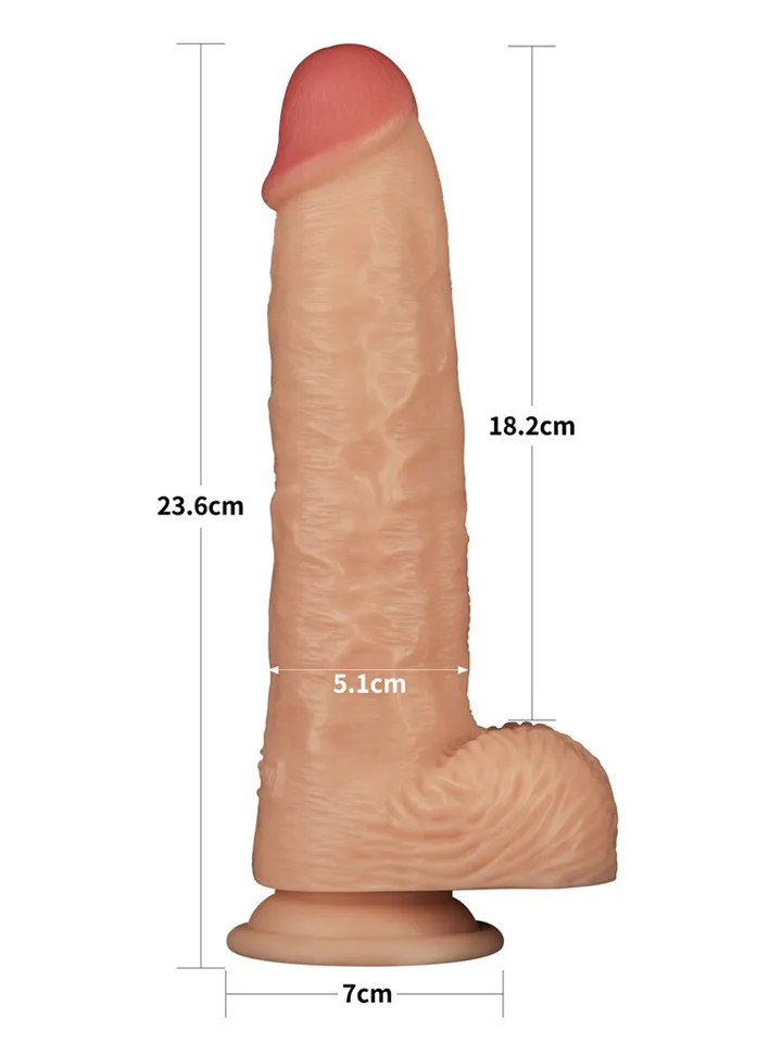 Realistic Vibrating Power Cock 23,6 cm - Vibrierender Dildo 2 [full]