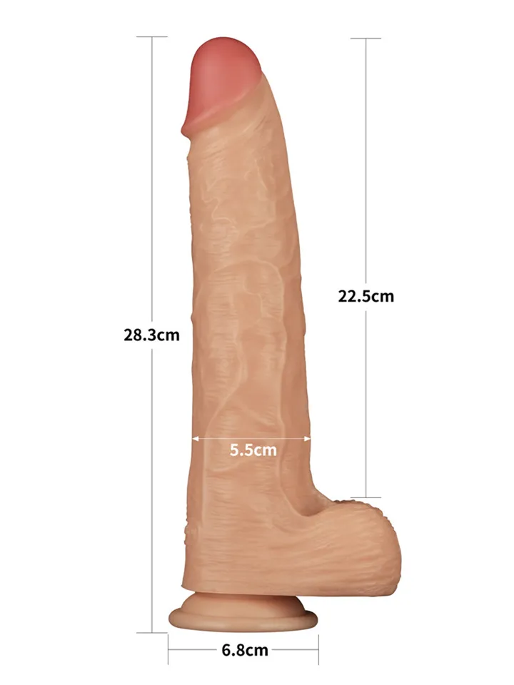 Realistic Vibrating Power Cock 28,3 cm - Vibrierender Dildo 3 [full]