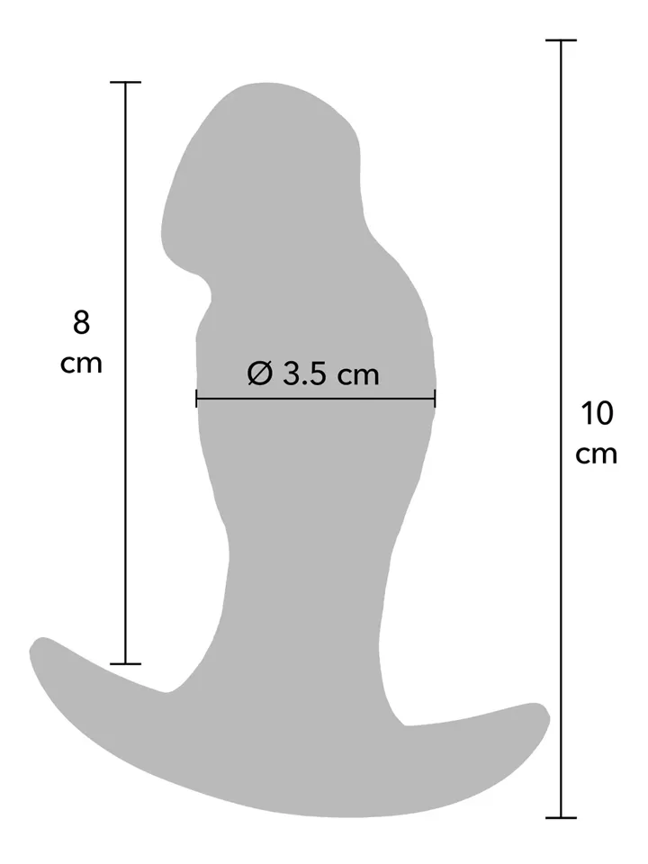 Realistischer Buttplug aus Liquid Silicone (10 cm) - Analplug 3 [full]