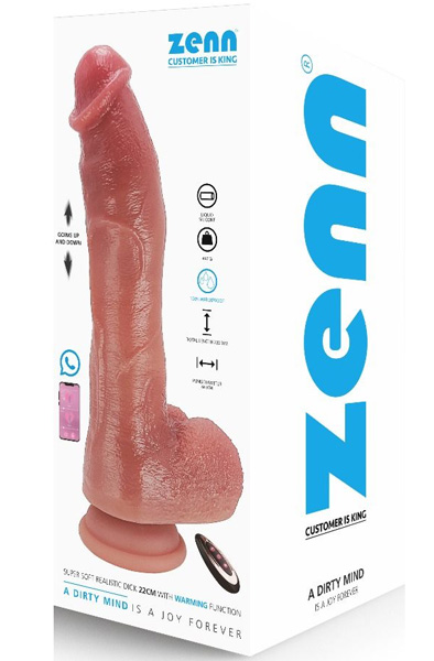 Realistischer Dildo mit Stoß- und Wärmfunktion (22 cm) - Vibrierender Dildo 1