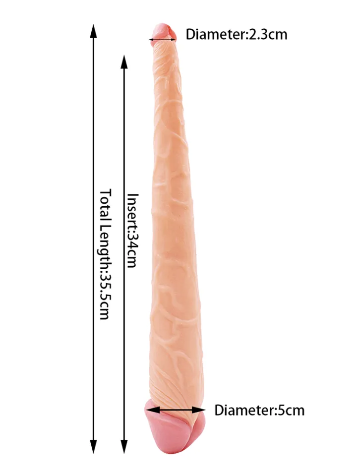 Realistischer Doppel-Dildo 35,5 cm - Doppel-Dildo Dosis 2 [full]