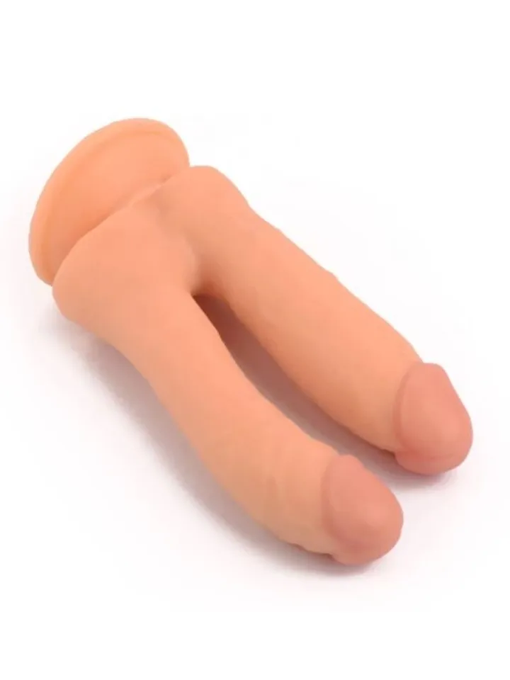 Realistischer Doppelpenetrations-Penis 18,5 cm - Doppel-Dildo 2 [full]