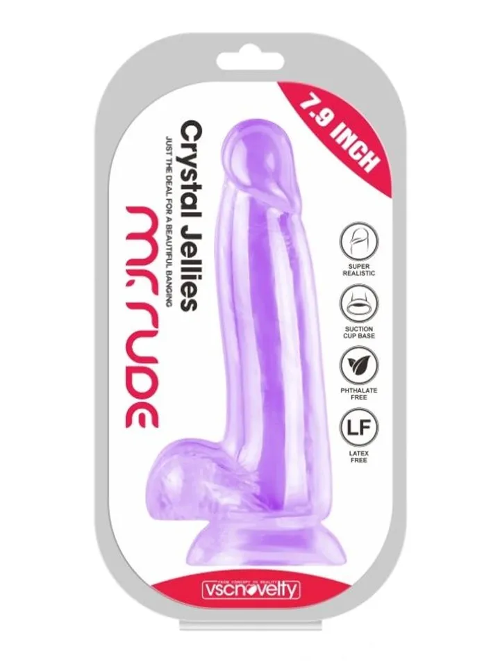 Realistischer Penis Crystal Jellies Lila 20 cm - Dildo 3 [full]