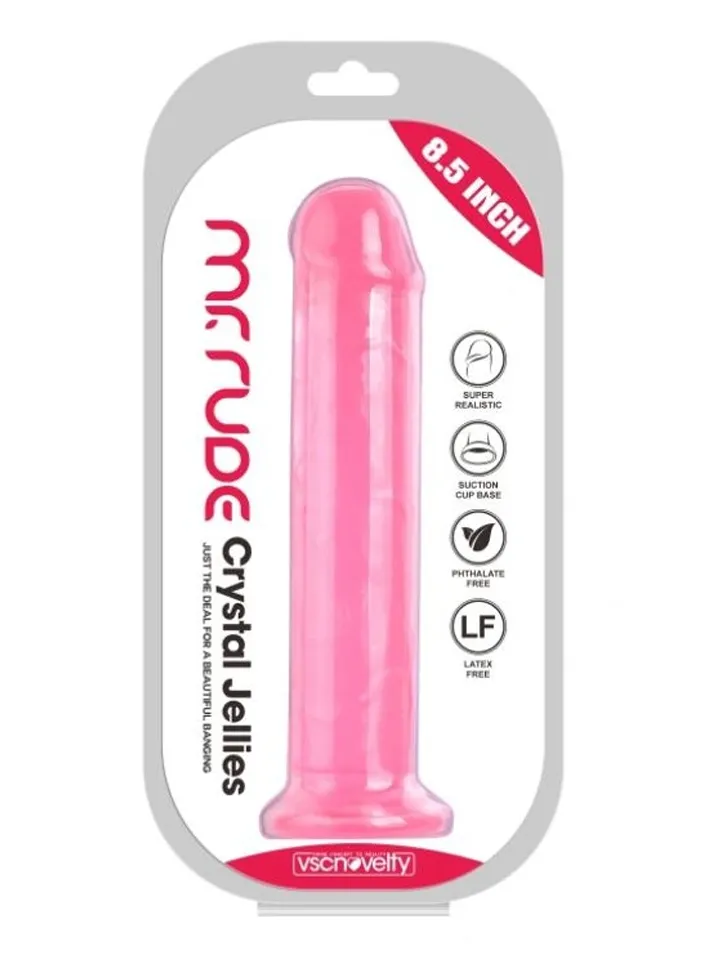 Realistischer Penis Crystal Jellies Pink 21,6 cm - Dildo 3 [full]
