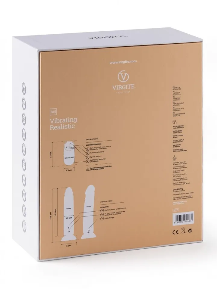 Realistischer Vibrationsdildo mit Fernbedienung, 18,5 cm - Vibrierender Dildo 5 [full]