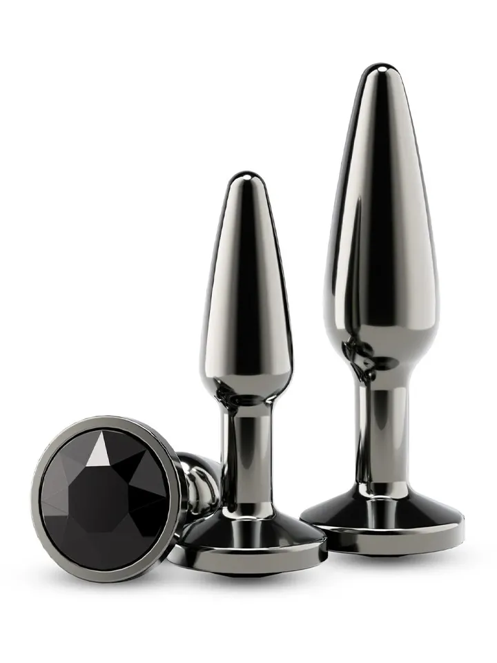 Rear Assets Tapered Trainer Kit Gunmetal Black - Analplug Set 1 [full]