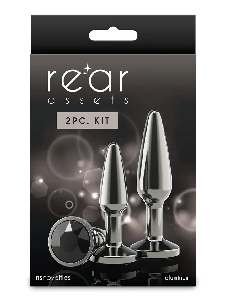 Rear Assets Tapered Trainer Kit Gunmetal Black - Analplug Set 3 [full]