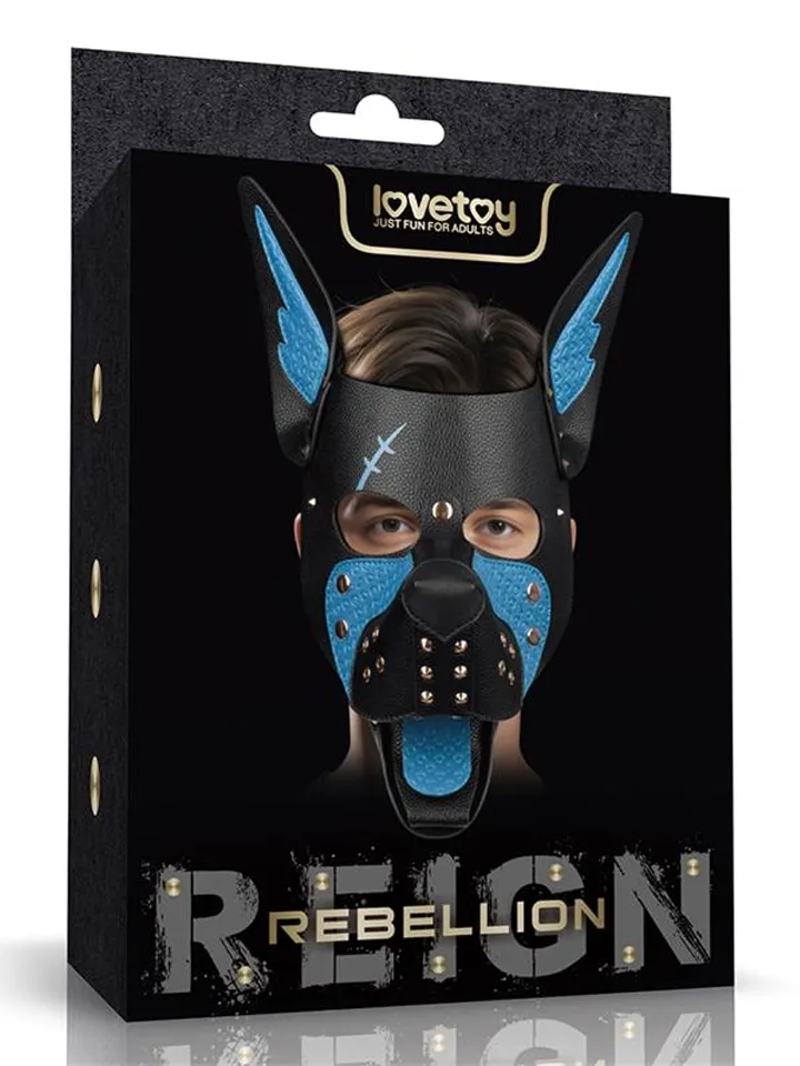 Rebellion Reign Scarred Alpha Pup Mask Blue - BDSM Maske 1 [full]