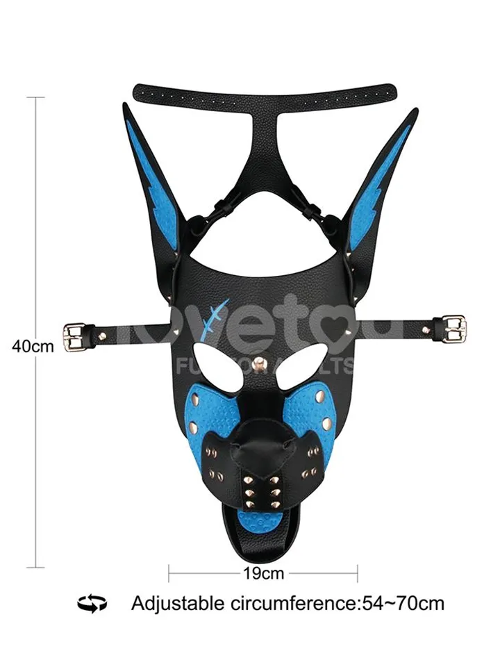 Rebellion Reign Scarred Alpha Pup Mask Blue - BDSM Maske 2 [full]